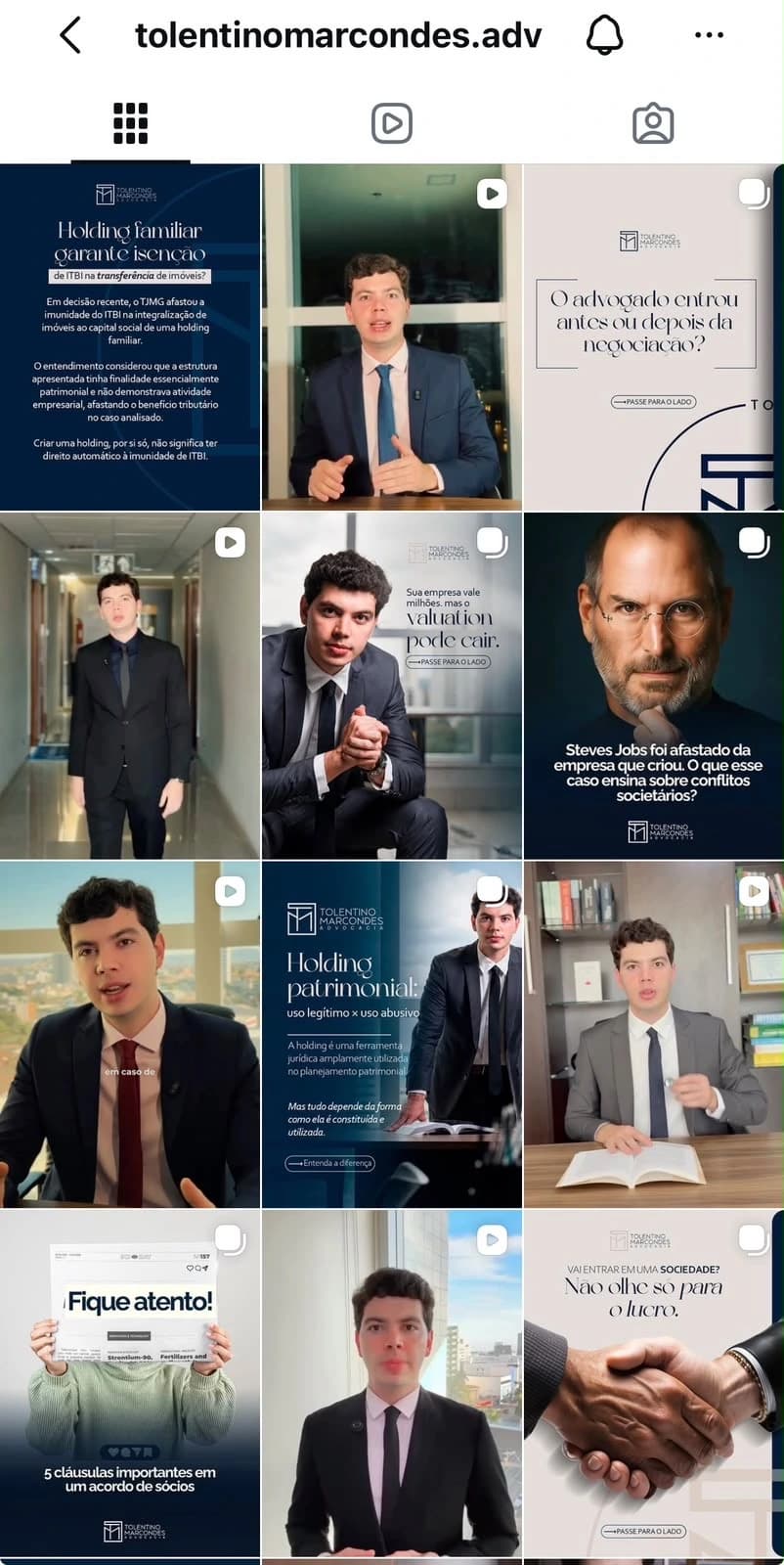 Posicionamento e social media para Tolentino Marcondes Advocacia